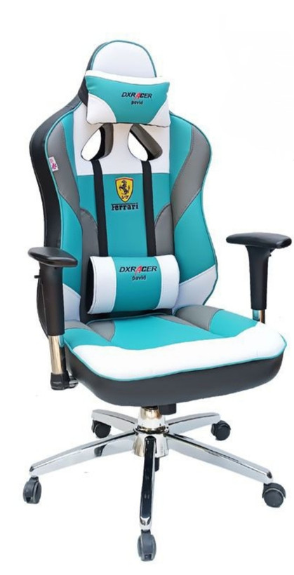 صندلی گیمینگ DXRACER G2005 فیروزه ای طوسی سفید