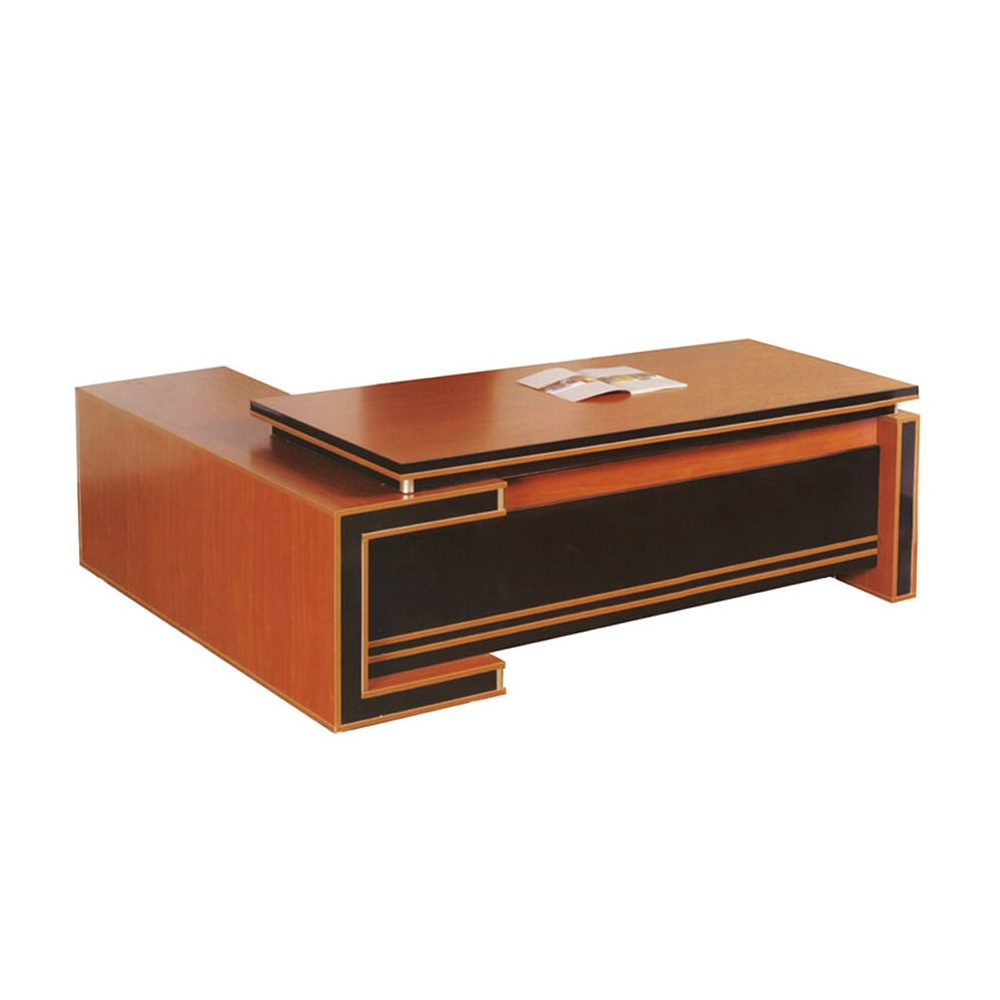 میز مدیریت طرح ال با سه کشو جای کیس