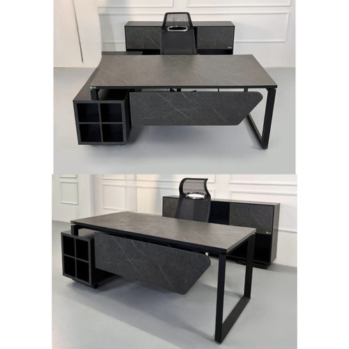 میز ال تمام ام دی اف پایه فلز کشو دار مدیریت