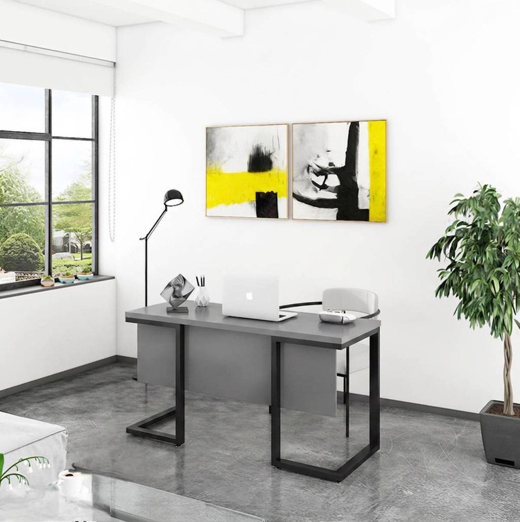 modern metal leg desk executive office desk fortick coated desk customizable office desk