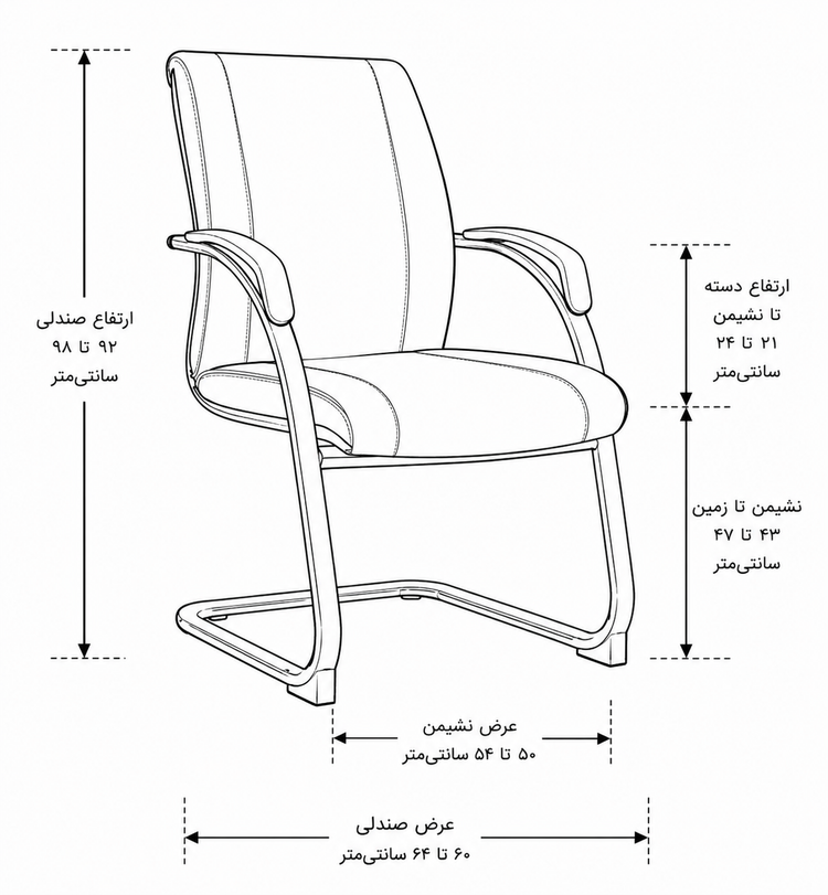E9000 Visitor Chair Cantilever Office Chair Executive Guest Seating Emperor Office Furniture Chrome Frame Conference Chair Cold Foam Office Seating Ergonomic Waiting Room Chair