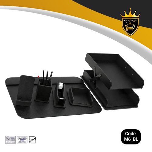 ست رومیزی اداری مشکی آونگ دکو مدل M6 BL