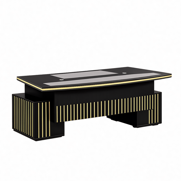 میز مدیریت M04 با بدنه تمام MDF، سه کشو باکس، طراحی مدرن و دو سال ضمانت؛ انتخابی شیک، کاربردی و بادوام برای دفاتر مدیریتی حرفهای.