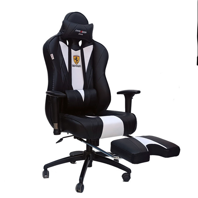 صندلی گیمینگ DXRACER مدل G2006 رنگ مشکی سفید با طراحی ارگونومیک